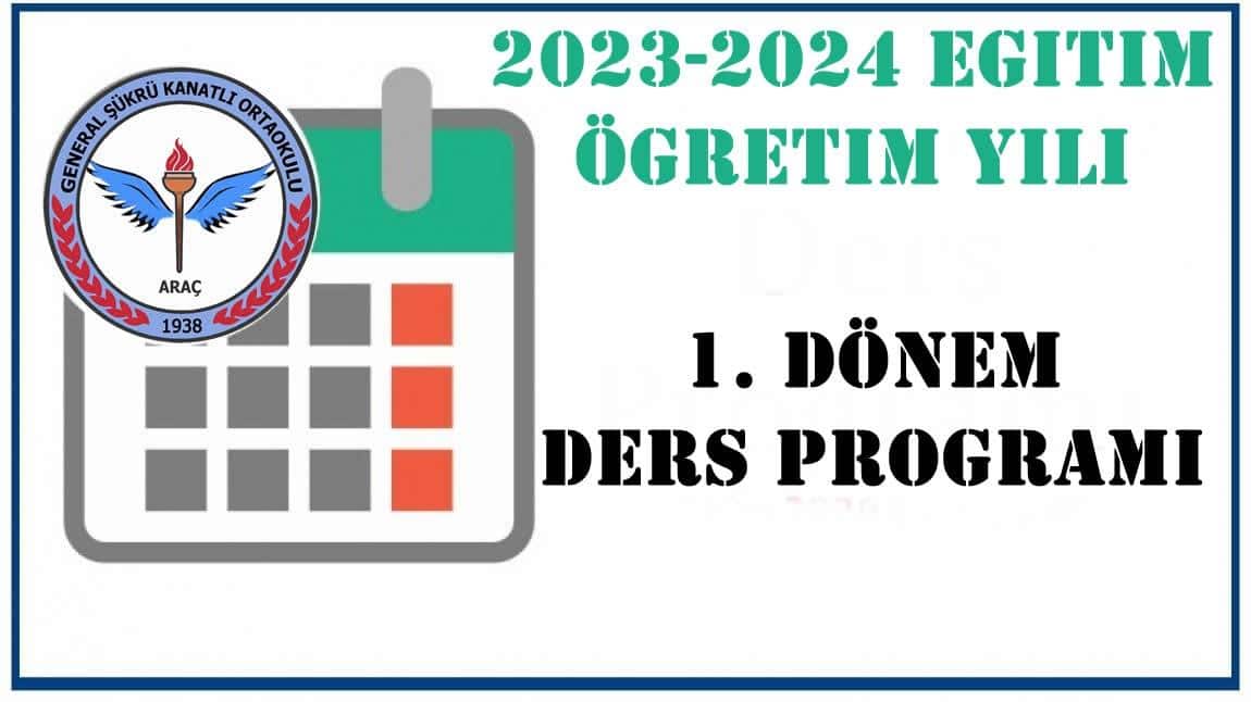 2023-2024 Eğitim Öğretim Yılı Ders Programı